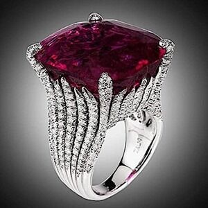 Sterling Silver Bague Ringen Ruby Ring